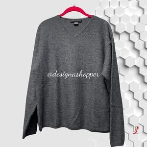 Geoffrey Beene Classic Gray sweater LG